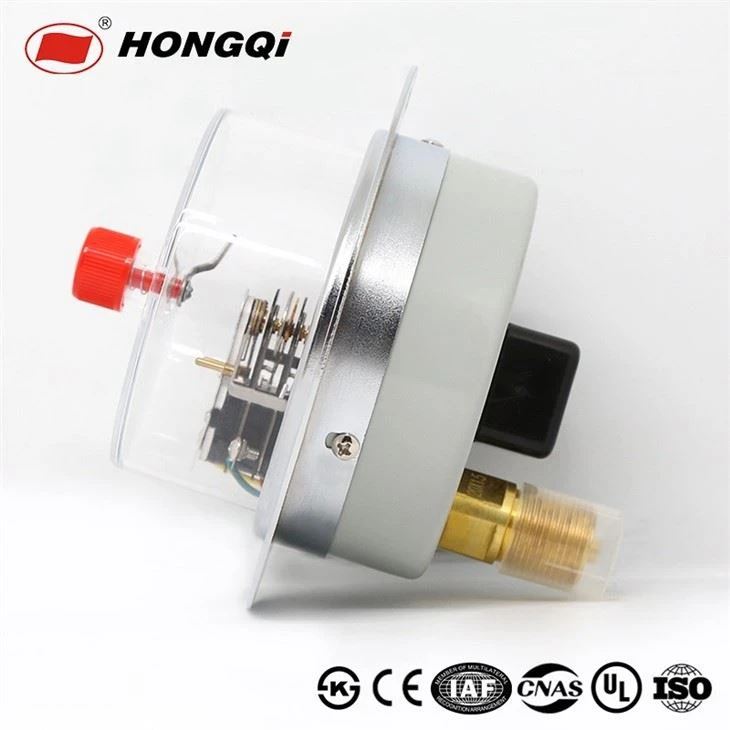 Steel Case Lower Back Connection 0-1MPa Remote Control Warning Gauge