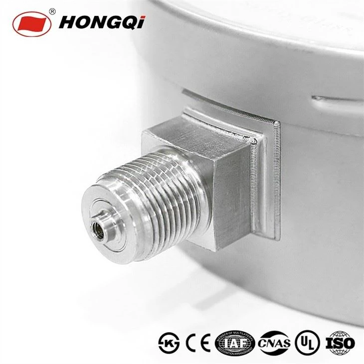 Safety Pressure Gauge With Stainless Steel Case Cooper Alloy Bourbon Tube