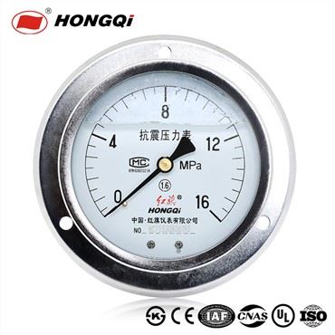 Hongqi 4"/100mm Tekuće ulje napunjeno mjeračem tlaka otpornim na shake, stražnji nosač M20 *1,5